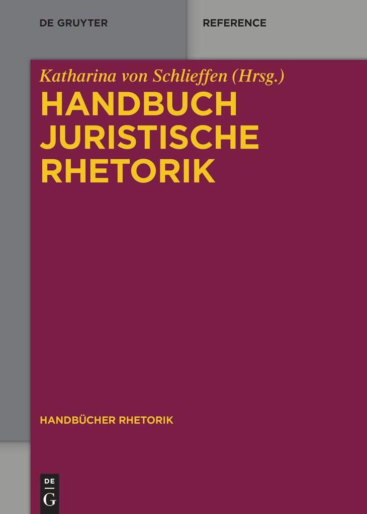 De Gruyter Mouton Handbuch Juristische Rhetorik