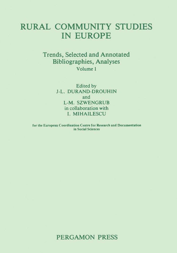 Rural Community Studies in Europe