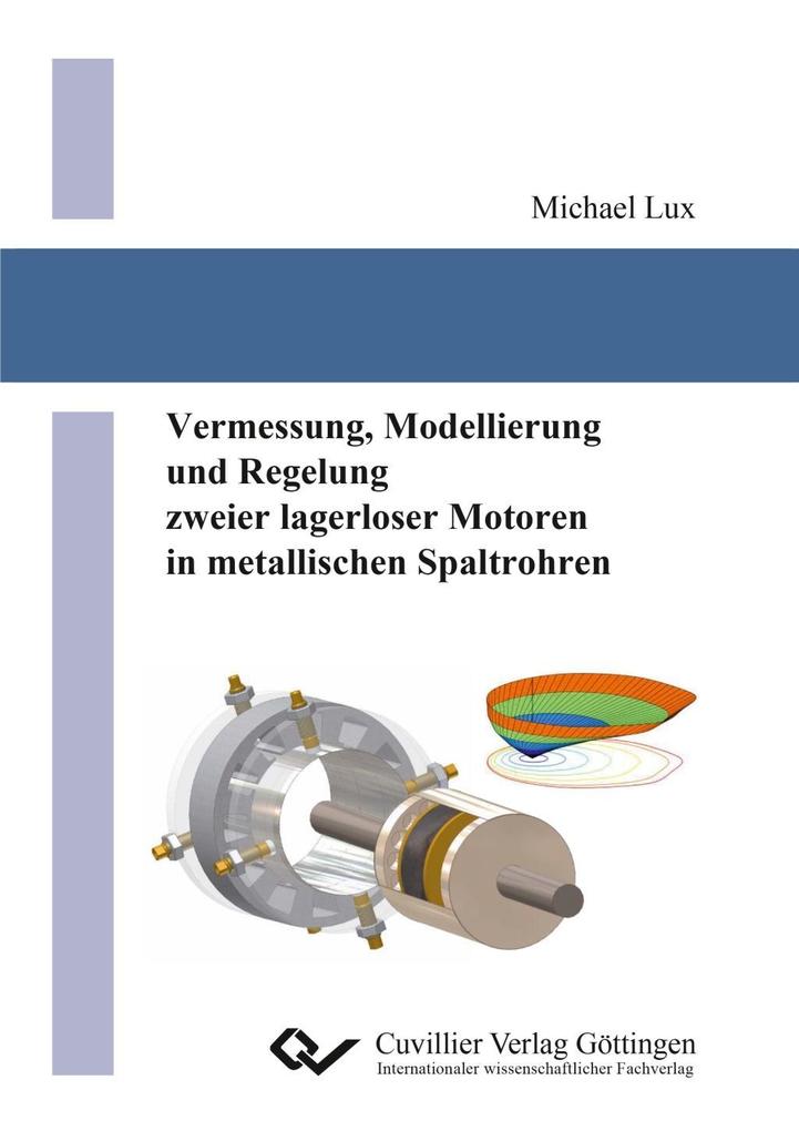 Vermessung Modellierung und Regelung zweier lagerloser Motoren in metallischen Spaltrohren