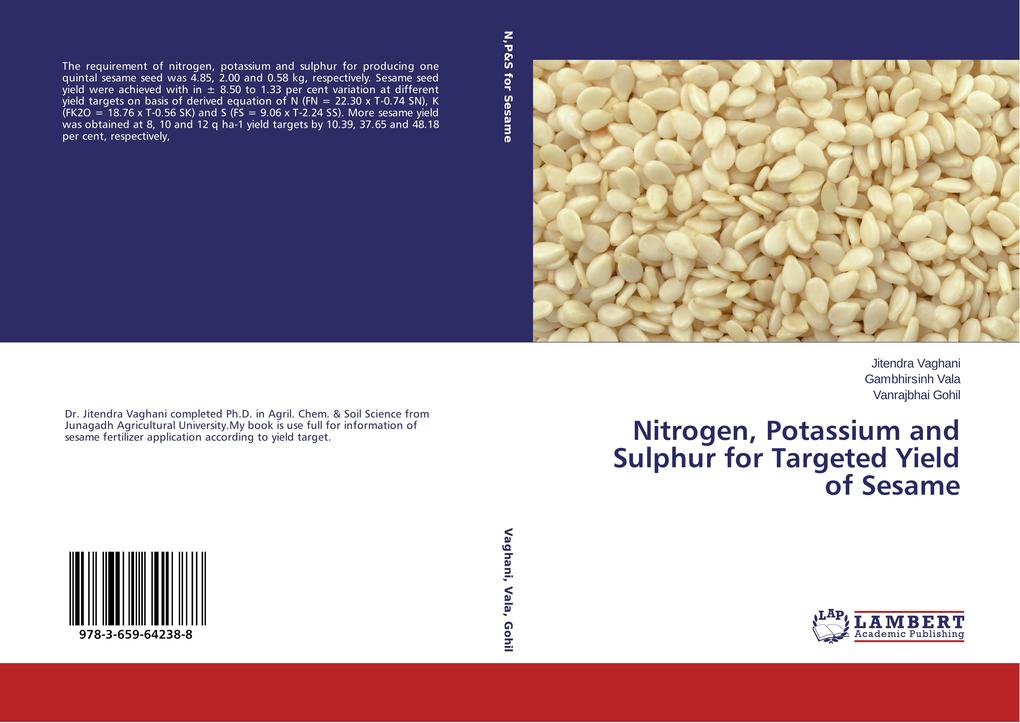 Nitrogen Potassium and Sulphur for Targeted Yield of Sesame