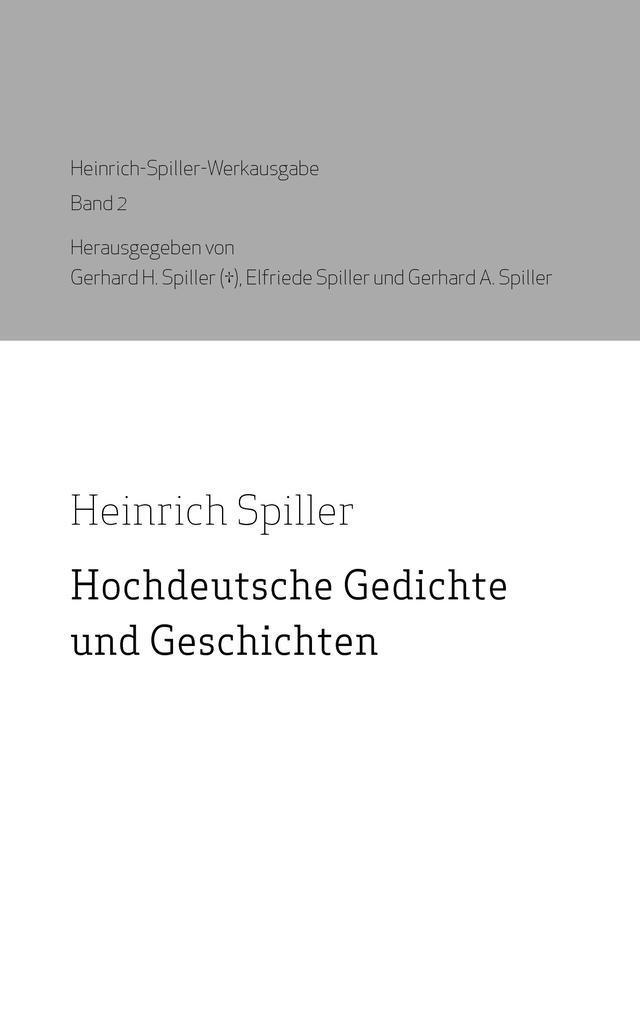 Hochdeutsche Gedichte und Geschichten