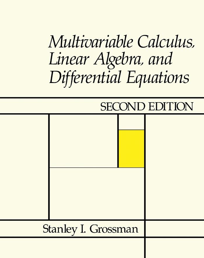 Multivariable Calculus Linear Algebra and Differential Equations