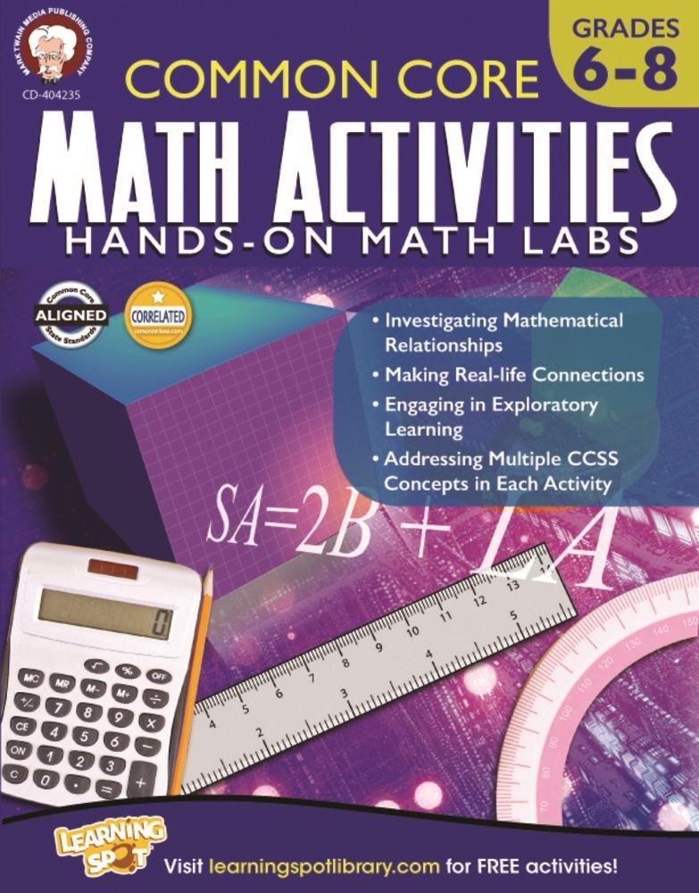 Common Core Math Activities Grades 6 - 8