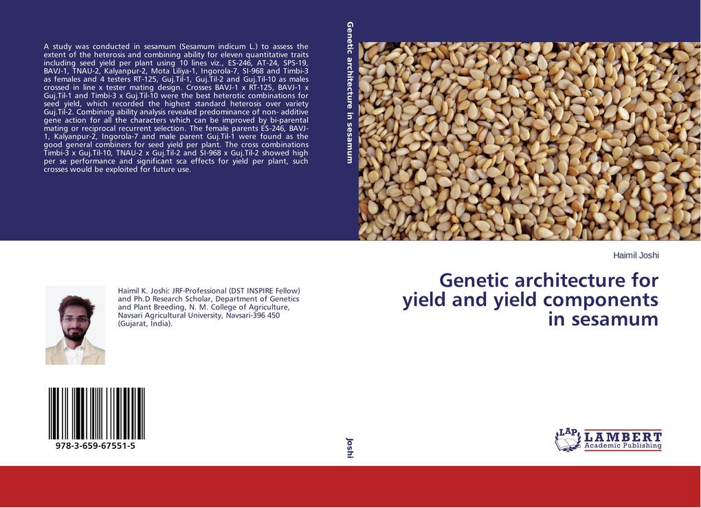 Genetic architecture for yield and yield components in sesamum