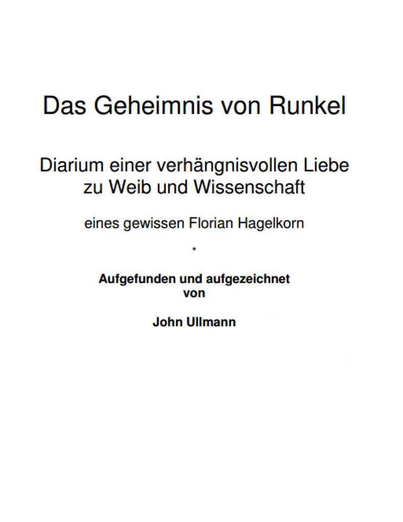 Das Geheimnis von Runkel - John Ullmann