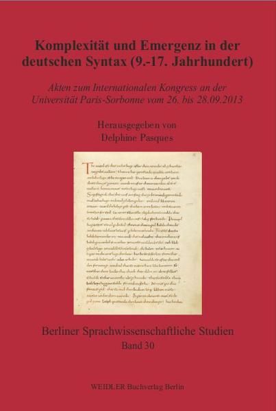Komplexität und Emergenz in der deutschen Syntax (9.-17. Jahrhundert)