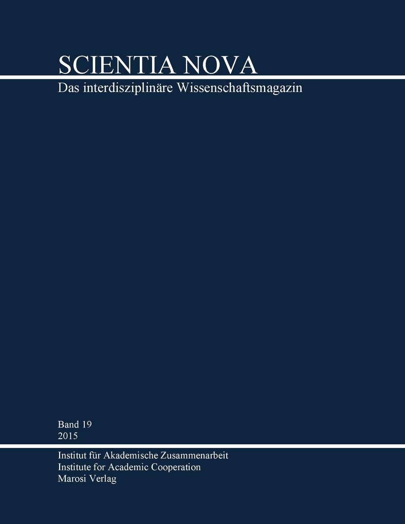 SCIENTIA NOVA Band 19 2015