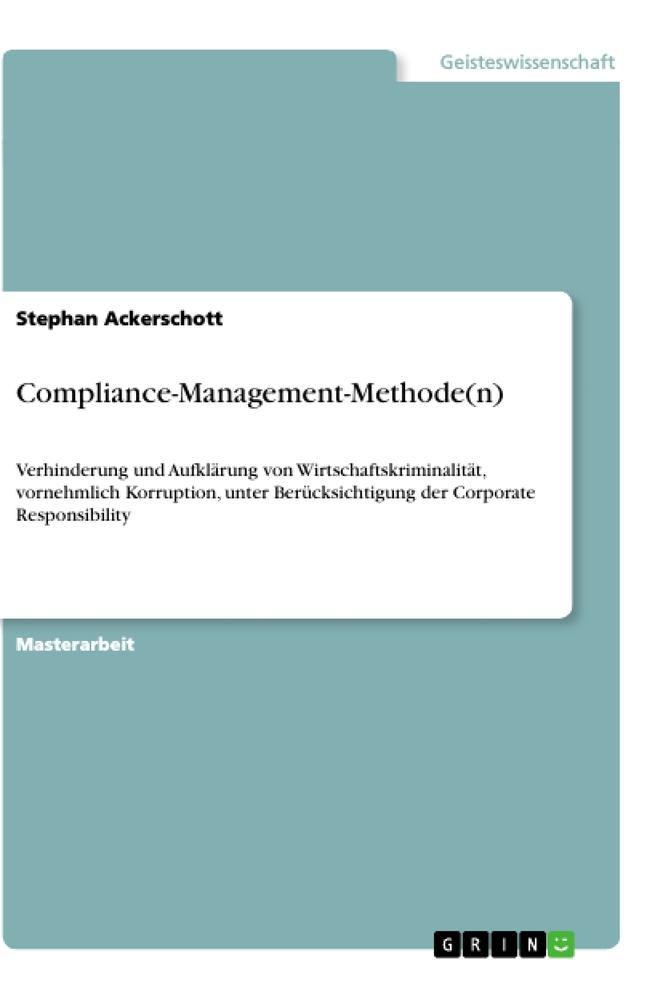 Compliance-Management-Methode(n) - Stephan Ackerschott