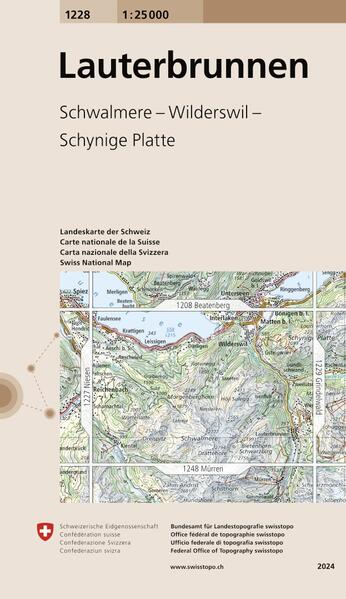 Swisstopo 1 : 25 000 Lauterbrunnen