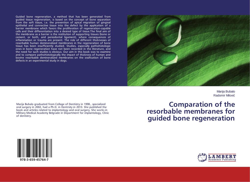 Comparation of the resorbable membranes for guided bone regeneration
