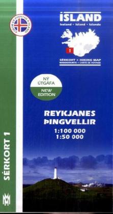 Island - Sérkort Reykjanes Pingvellir
