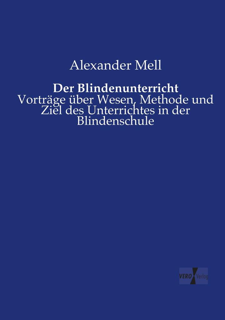 Der Blindenunterricht