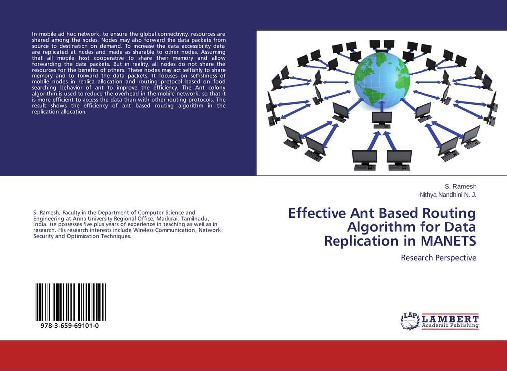 Effective Ant Based Routing Algorithm for Data Replication in MANETS