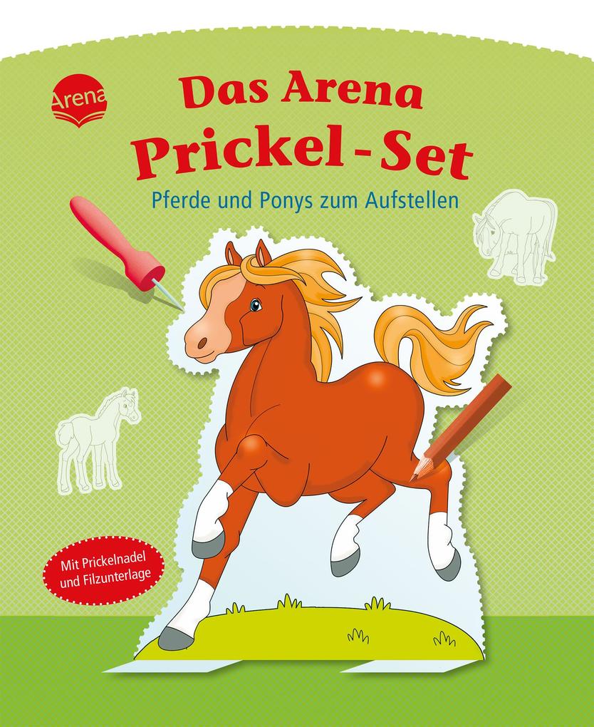 Image of Das Arena Prickel-Set. - Pferde Und Ponys Zum Aufstellen, Kartoniert (TB)