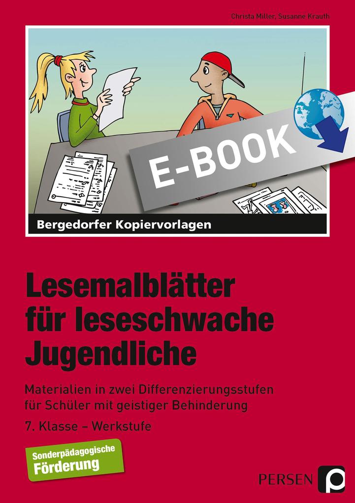 Lesemalblätter für leseschwache Jugendliche