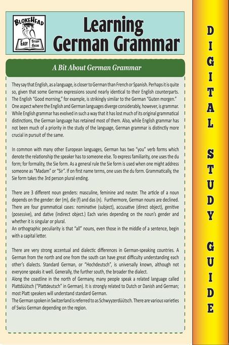 German Grammar (Blokehead Easy Study Guide)
