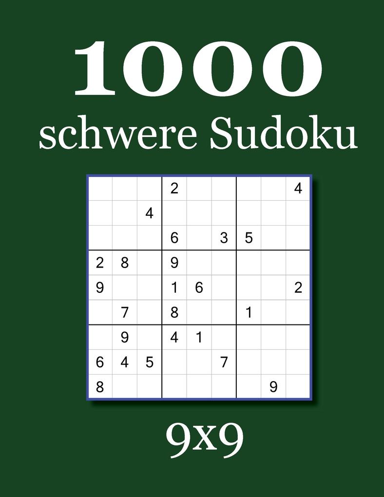 Image of 1000 schwere Sudoku 9x9