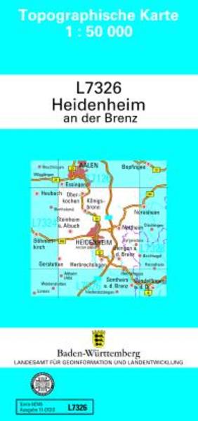Topographische Karte Baden-Württemberg Heidenheim a. d. Brenz