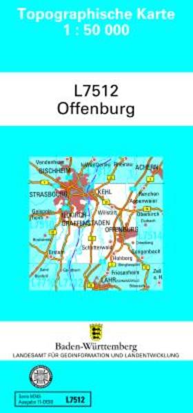 Topographische Karte Baden-Württemberg Zivilmilitärische Ausgabe - Offenburg