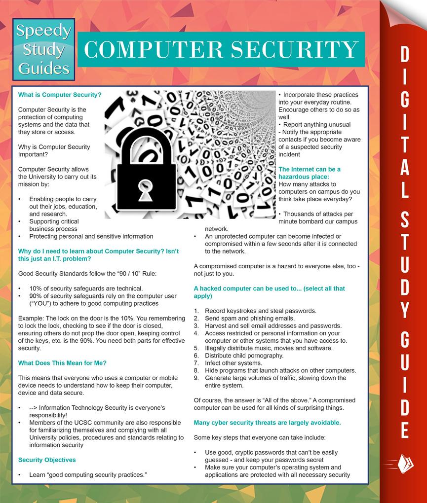 Computer Security (Speedy Study Guides)