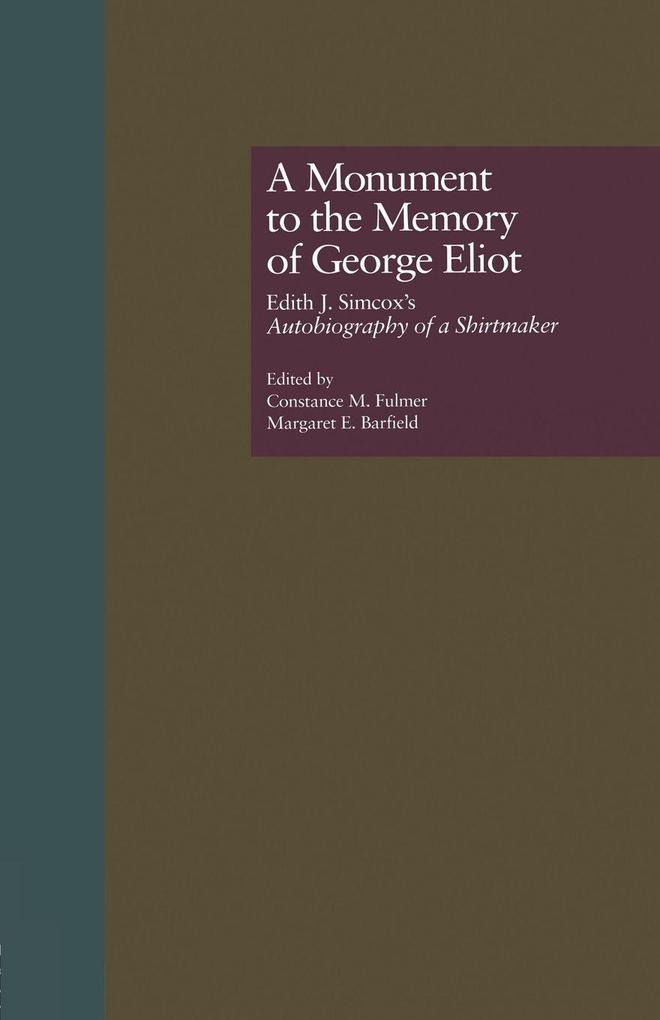 A Monument to the Memory of George Eliot