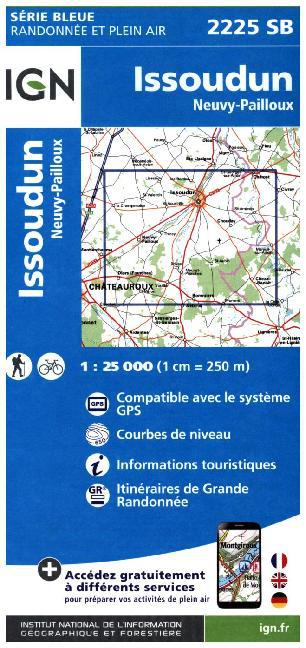 IGN Karte Serie Bleue Top 25 Issoudun Neuvy
