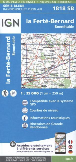 IGN Karte Serie Bleue 25 La Ferté Bernard