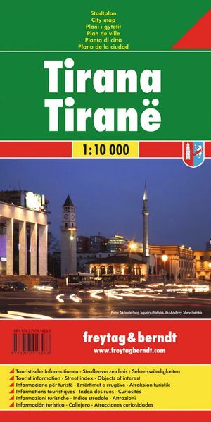 Tirana 1 : 10 000 Stadtplan