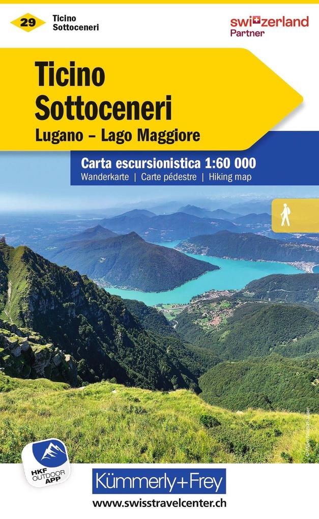 KuF Schweiz Wanderkarte 29 Tessin Süd - Sottoceneri 1 : 60 000