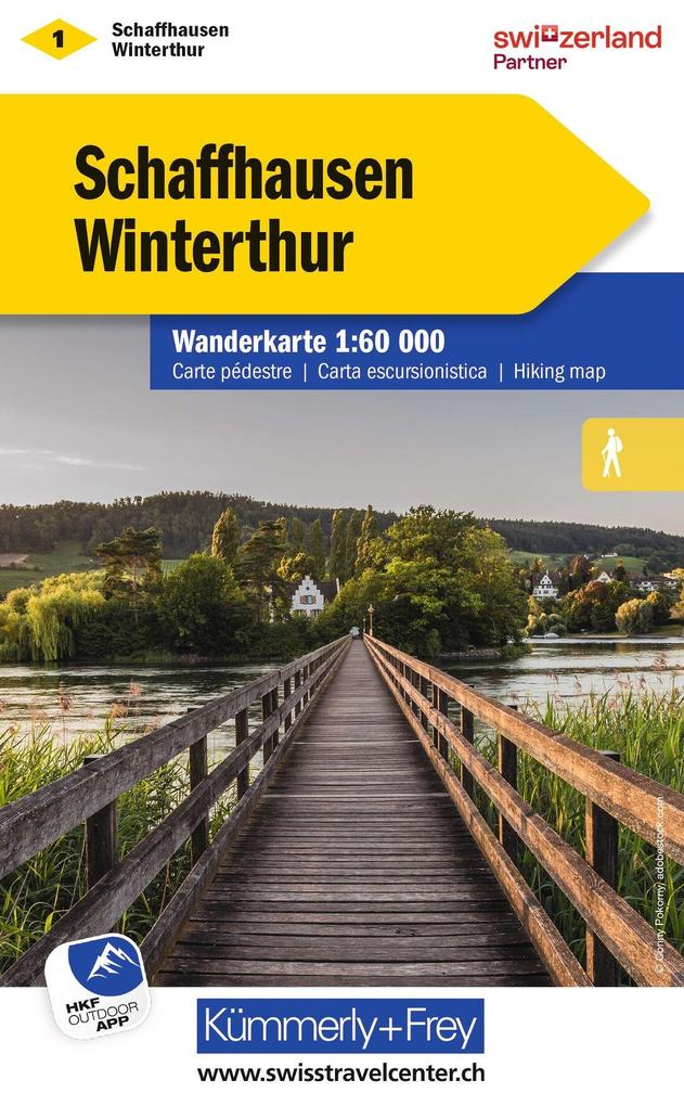 KuF Schweiz Wanderkarte 01 Schaffhausen - Winterthur 1 : 60 000