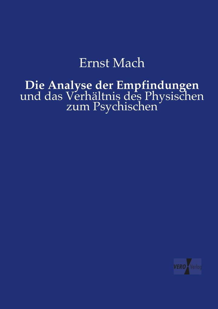 Die Analyse der Empfindungen