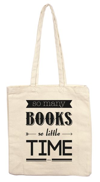 So many books so Little time Stofftasche