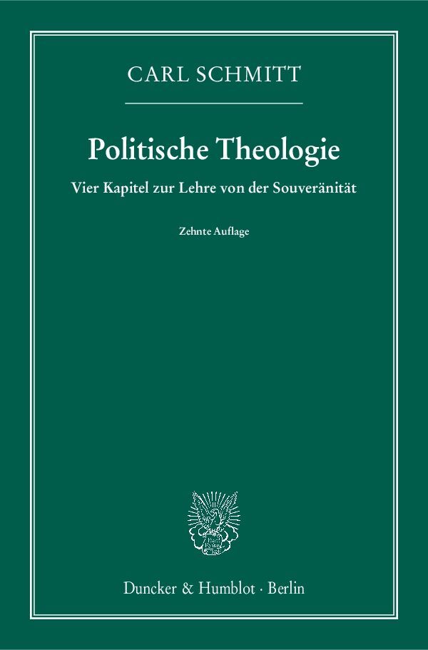 Politische Theologie als Buch Politische Theologie als Buch