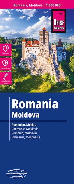Reise Know-How Landkarte Rumänien Moldau / Romania Moldova (1:600.000)