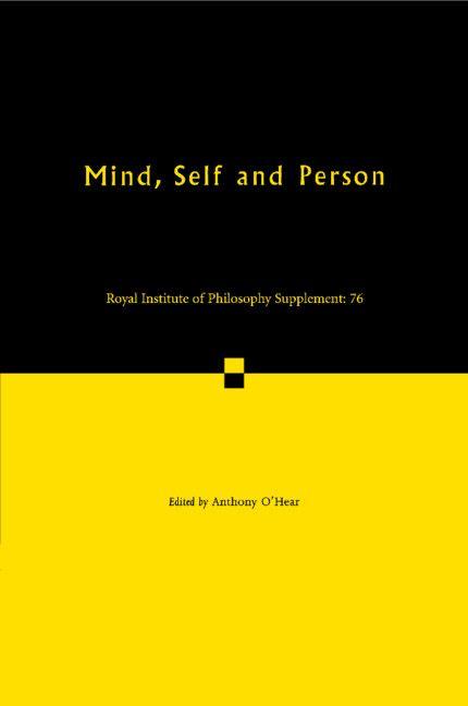 Mind Self and Person