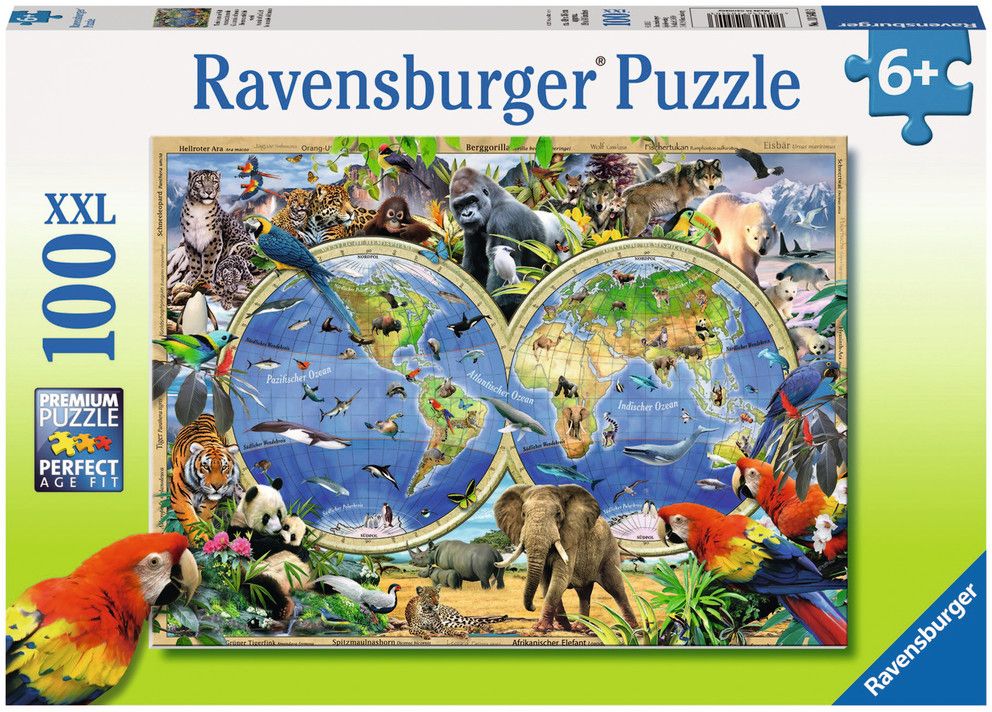 Ravensburger - Tierisch um die Welt 100 Teile