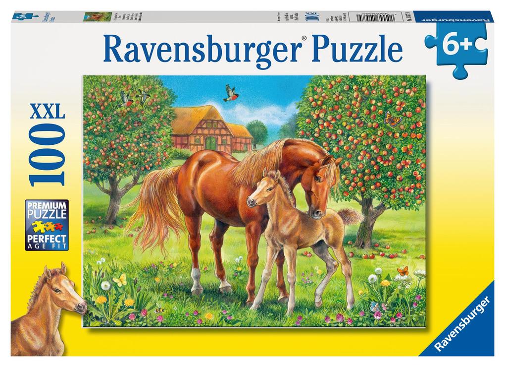 Image of Pferdeglück auf Wiese Puzzle 100 Teile