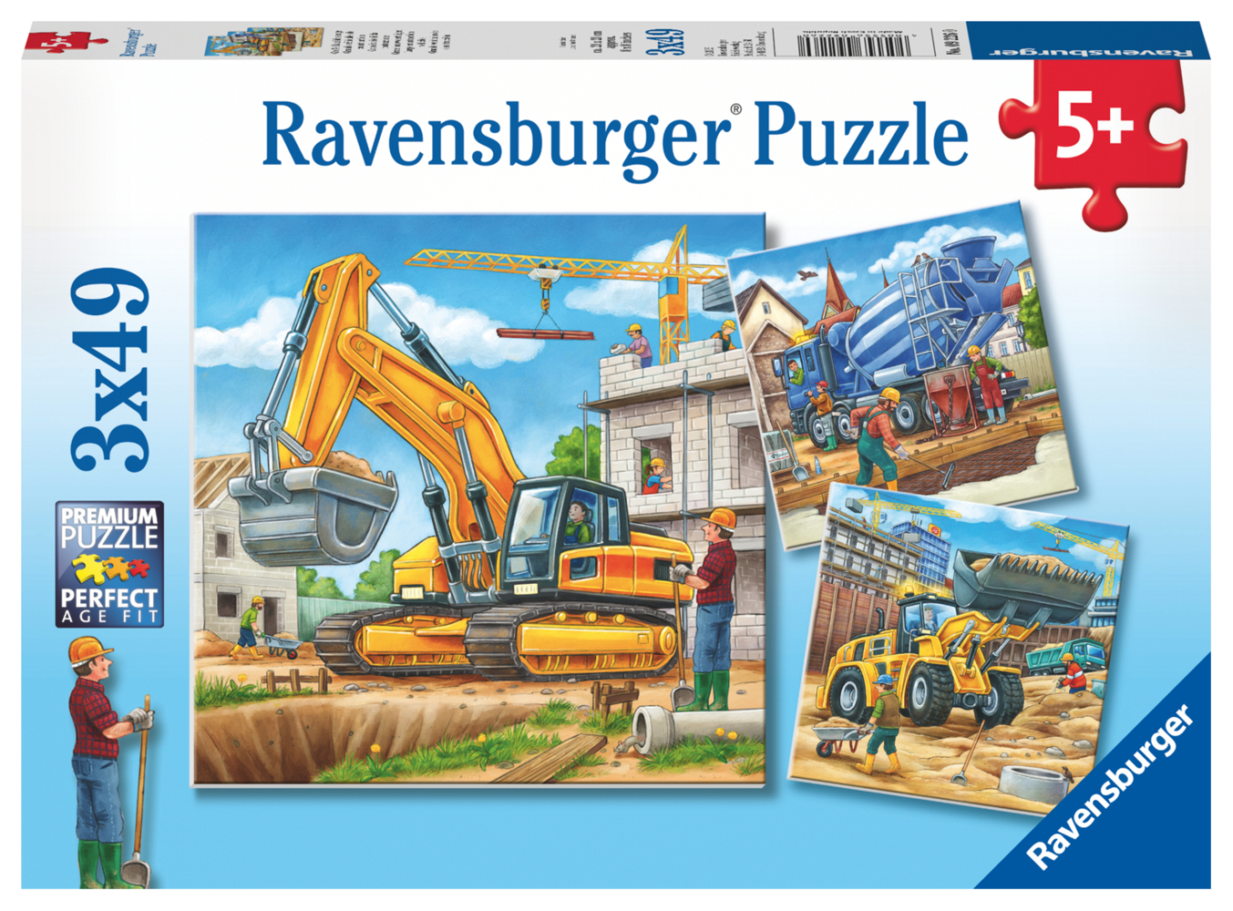 Ravensburger - Große Baufahrzeuge 3 x 49 Teile