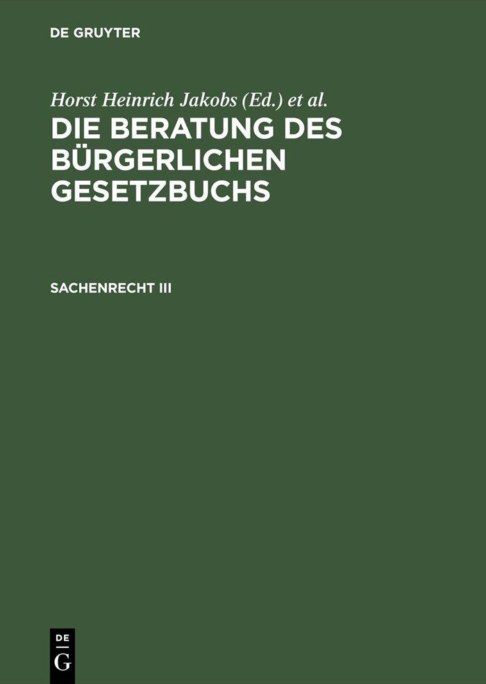 Sachenrecht III