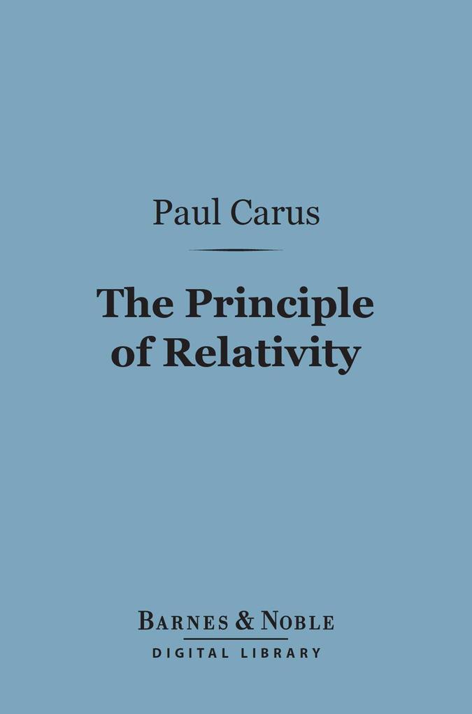 The Principle of Relativity (Barnes & Noble Digital Library)