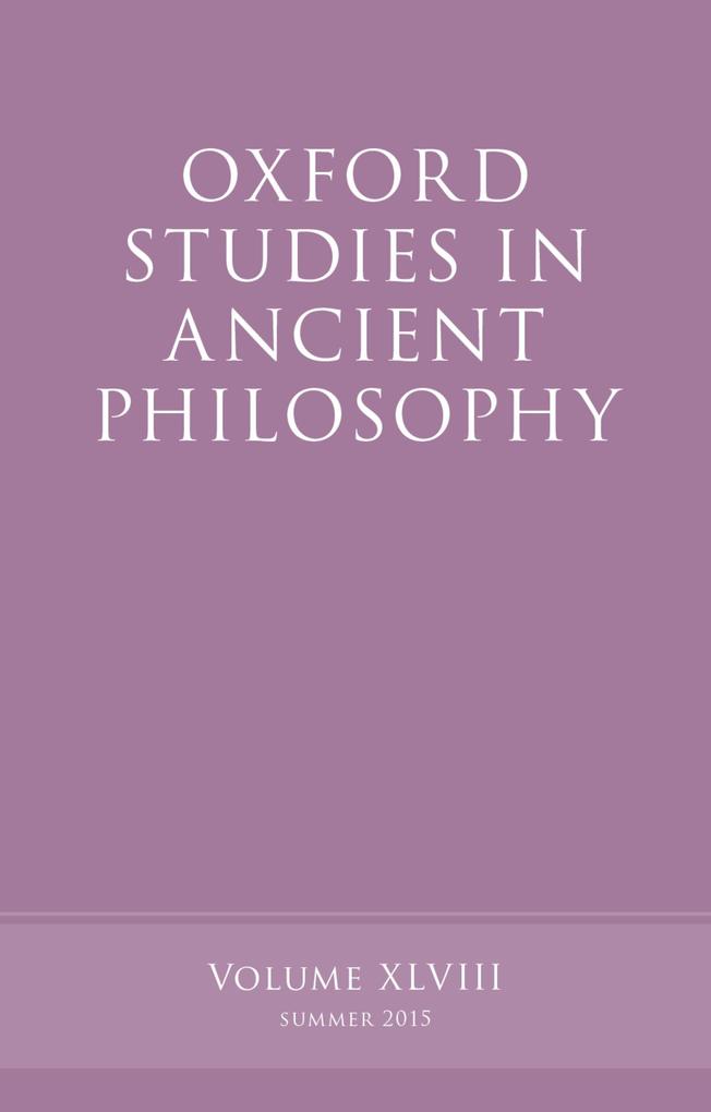 Oxford Studies in Ancient Philosophy Volume 48