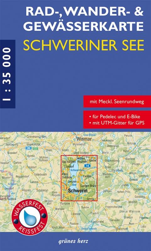 Schweriner See 1 : 35 000 Rad- Wander- und Gewässerkarte