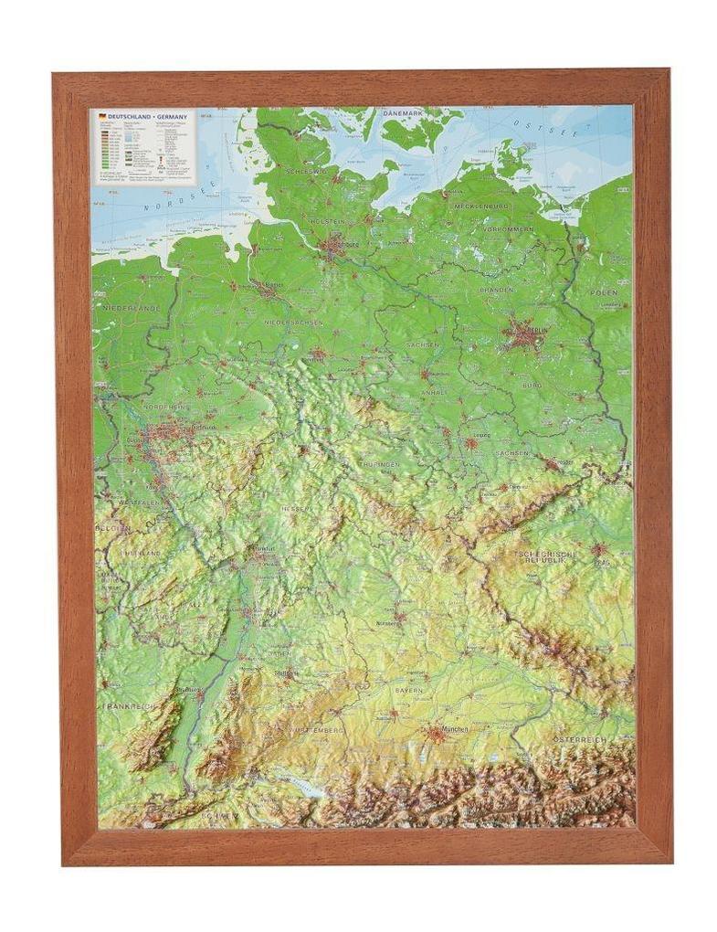 Relief Deutschland 1:2.4 MIO mit Holzrahmen