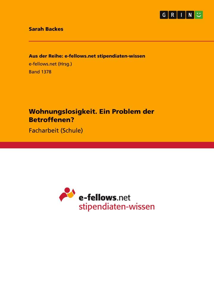 Image of Wohnungslosigkeit. Ein Problem der Betroffenen?