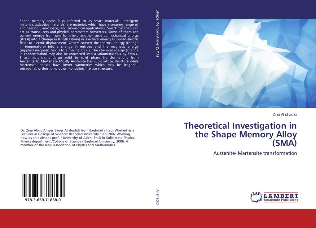 Theoretical Investigation in the Shape Memory Alloy (SMA) - Zina Al shadidi