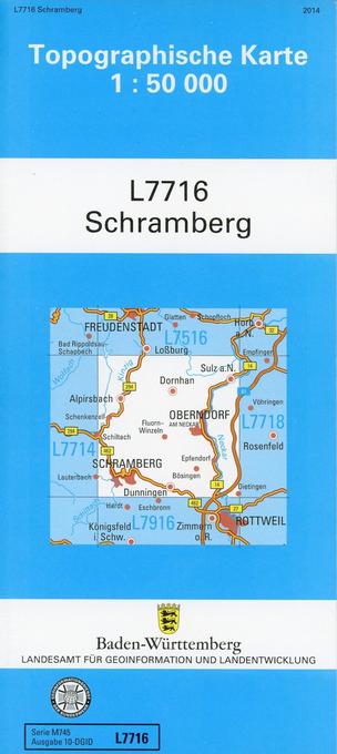 Topographische Karte Baden-Württemberg Zivilmilitärische Ausgabe - Schramberg