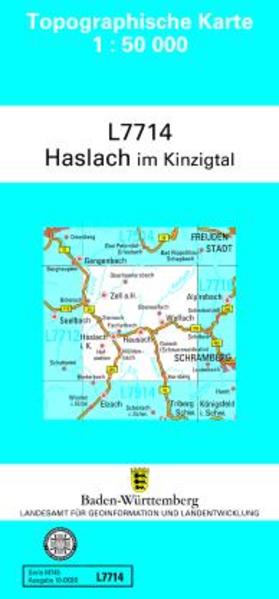 Topographische Karte Baden-Württemberg Zivilmilitärische Ausgabe - Haslach im Kinzigtal