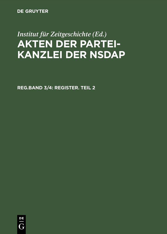 Register. Teil 2