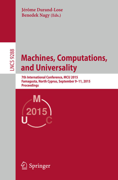 Machines Computations and Universality