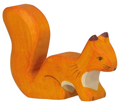 Holztiger 80107 - Eichhörnchen stehend orange